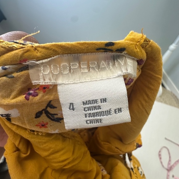 Cooperative Cindy Mustard Yellow Floral Midi Dress with Open Back size:4 - Picture 7 of 11